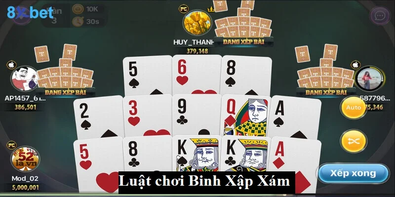 Hướng dẫn chơi Binh Xập Xám 8XBET cho người mới bắt đầu Luật chơi bài mậu binh cơ bản